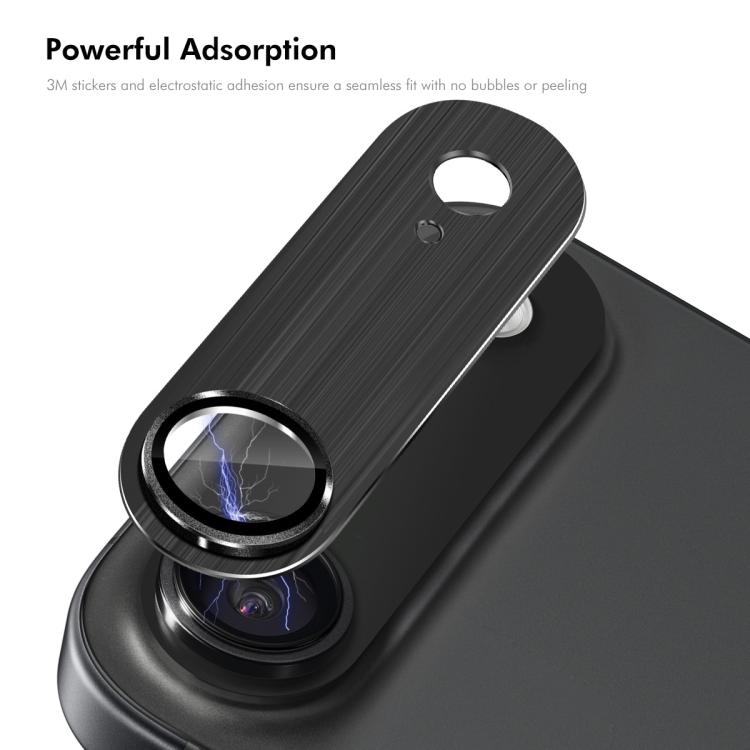 For iPhone Air ENKAY Anti-reflection Camera Lens Brushed Aluminium Alloy Tempered Glass Film