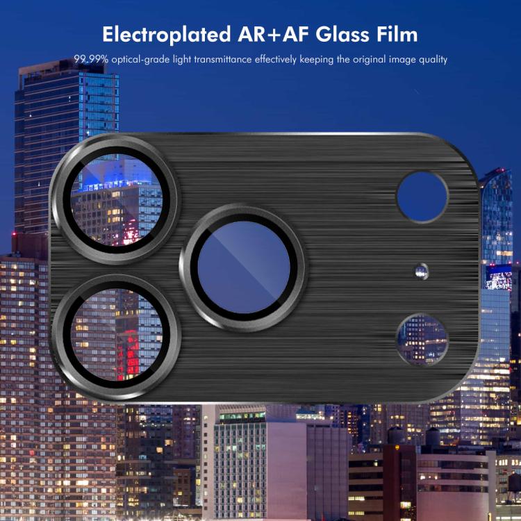 For iPhone 17 Pro Max ENKAY Anti-reflection Camera Lens Brushed Aluminium Alloy Tempered Glass Film