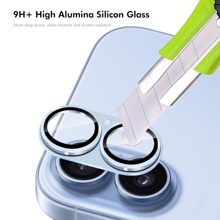 For iPhone 17 ENKAY Anti-reflection Camera Lens Frosted Armor Aluminium Alloy Tempered Glass Film