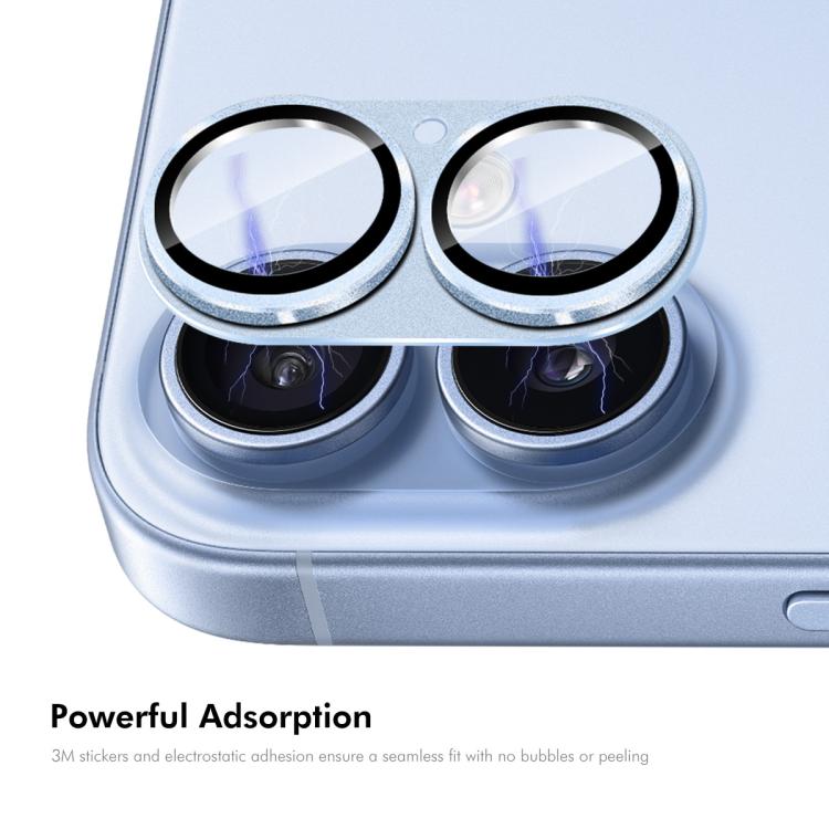 For iPhone 17 ENKAY Anti-reflection Camera Lens Frosted Armor Aluminium Alloy Tempered Glass Film