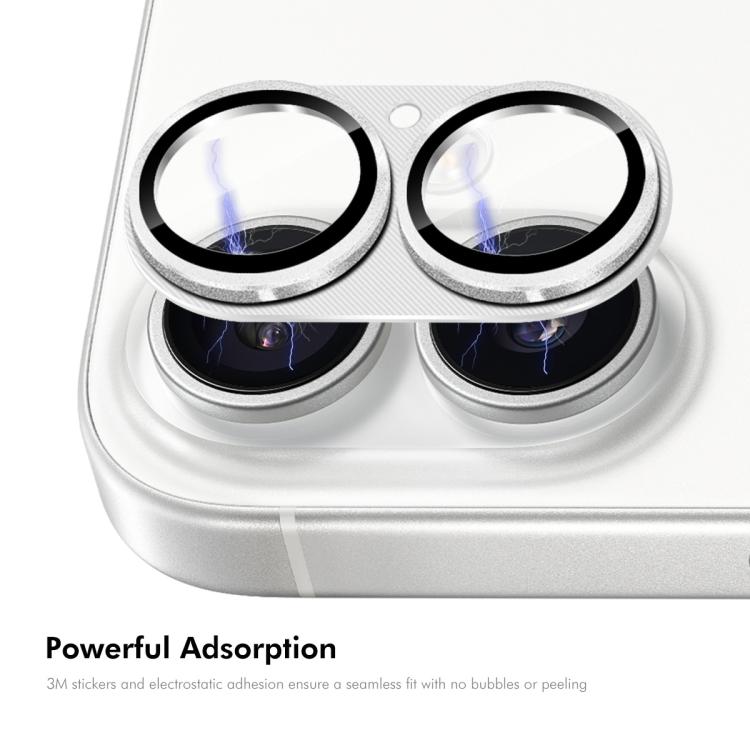 For iPhone 17 ENKAY CD Texture Aluminium Alloy Tempered Glass Lens Cover Film