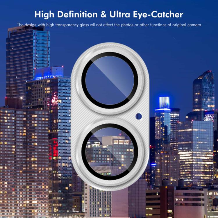 For iPhone 17 ENKAY CD Texture Aluminium Alloy Tempered Glass Lens Cover Film
