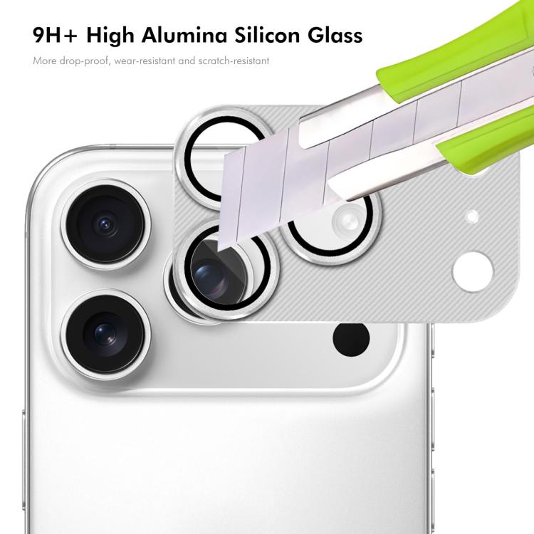 For iPhone 17 Pro Max ENKAY CD Texture Aluminium Alloy Tempered Glass Lens Cover Film