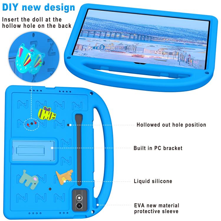 For Lenovo Tab P12 2023 12.7 Cartoon Sparrow EVA Shockproof Tablet Case with Shoulder Strap
