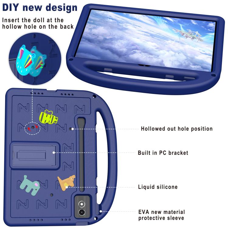 For Lenovo Tab P12 2023 12.7 Cartoon Sparrow EVA Shockproof Tablet Case with Shoulder Strap