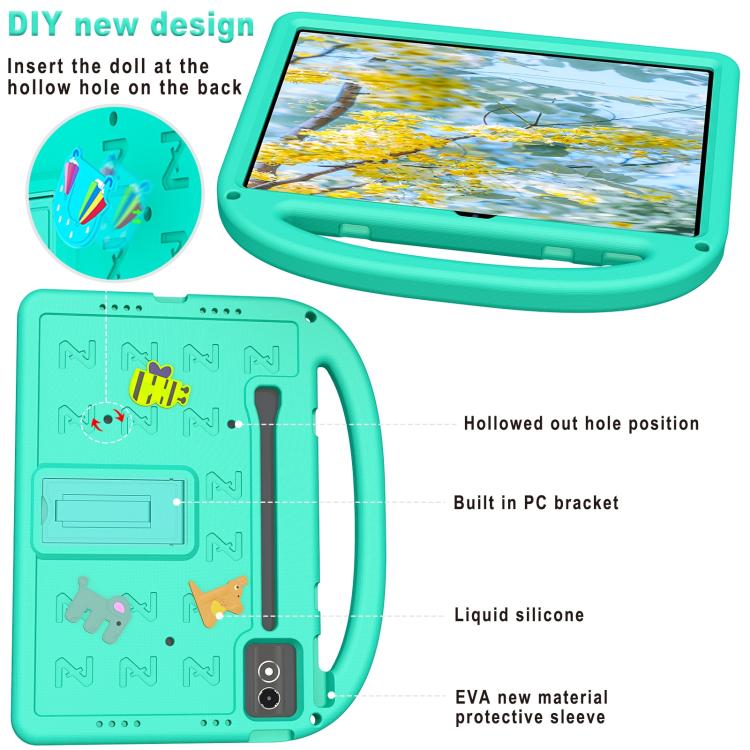 For Lenovo Tab P12 2023 12.7 Cartoon Sparrow EVA Shockproof Tablet Case with Shoulder Strap
