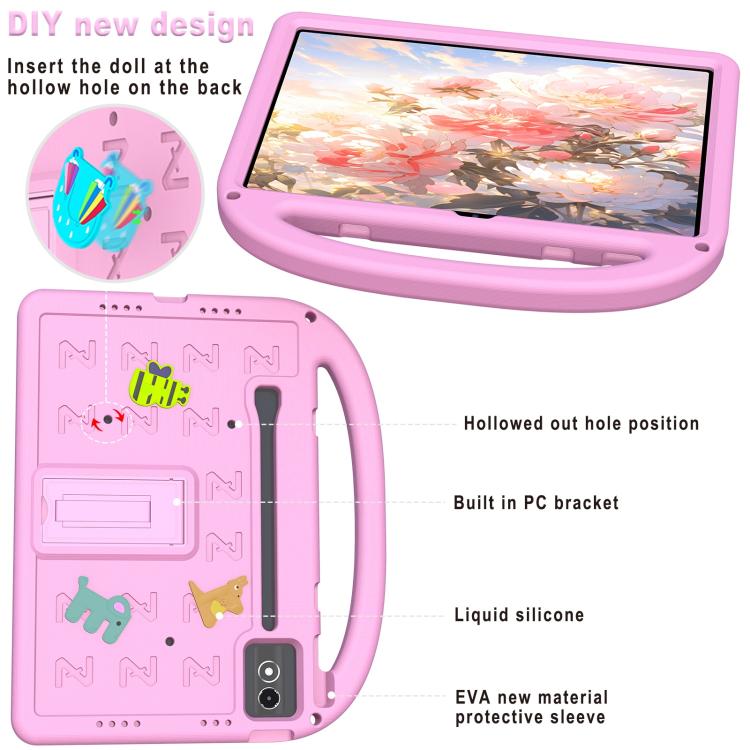 For Lenovo Tab P12 2023 12.7 Cartoon Sparrow EVA Shockproof Tablet Case with Shoulder Strap