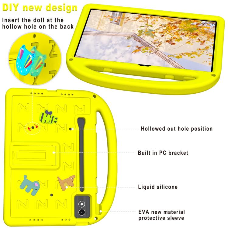 For Lenovo Tab P12 2023 12.7 Cartoon Sparrow EVA Shockproof Tablet Case with Shoulder Strap