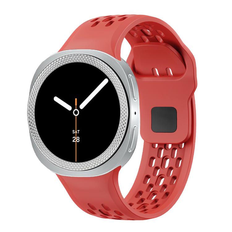 For Samsung Galaxy Watch8 40mm Rhombic Texture Bezel and Black Reverse Buckle Silicone Watch Band