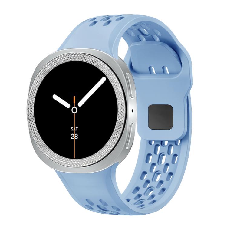 For Samsung Galaxy Watch8 40mm Rhombic Texture Bezel and Black Reverse Buckle Silicone Watch Band