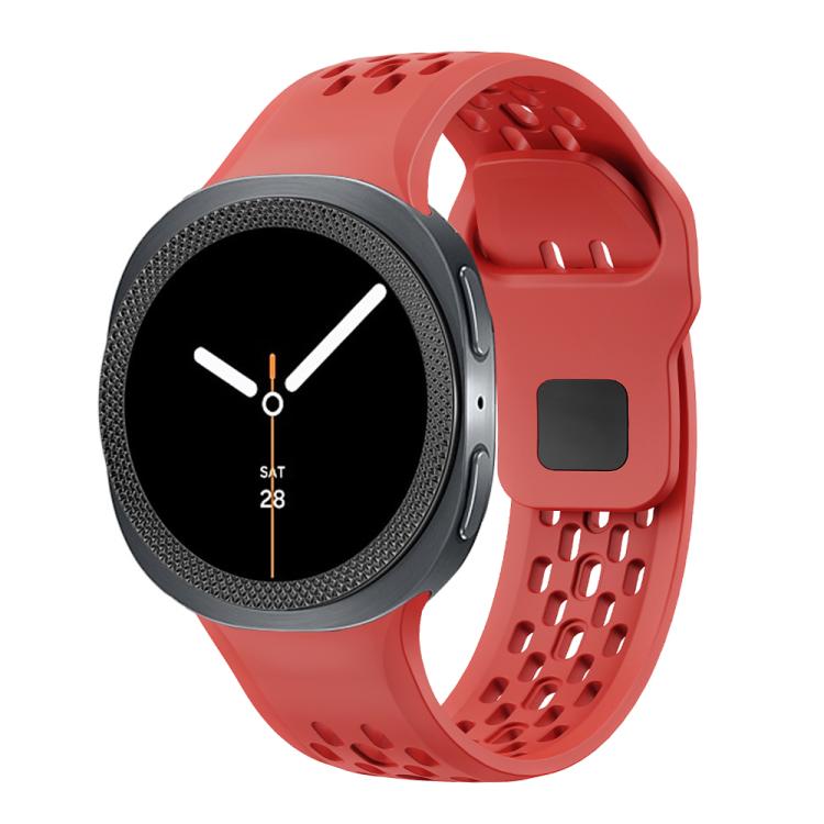 For Samsung Galaxy Watch8 40mm Rhombic Texture Bezel and Black Reverse Buckle Silicone Watch Band