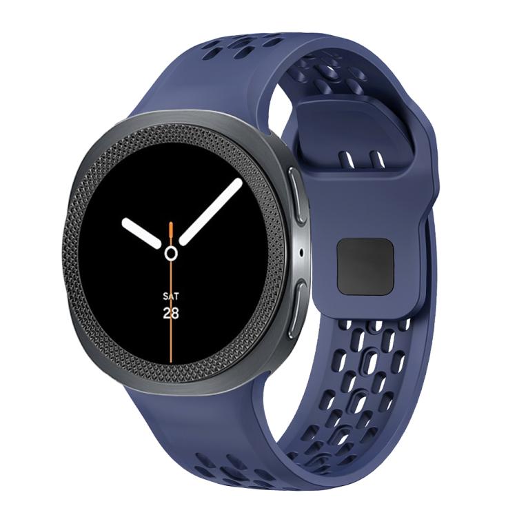 For Samsung Galaxy Watch8 40mm Rhombic Texture Bezel and Black Reverse Buckle Silicone Watch Band