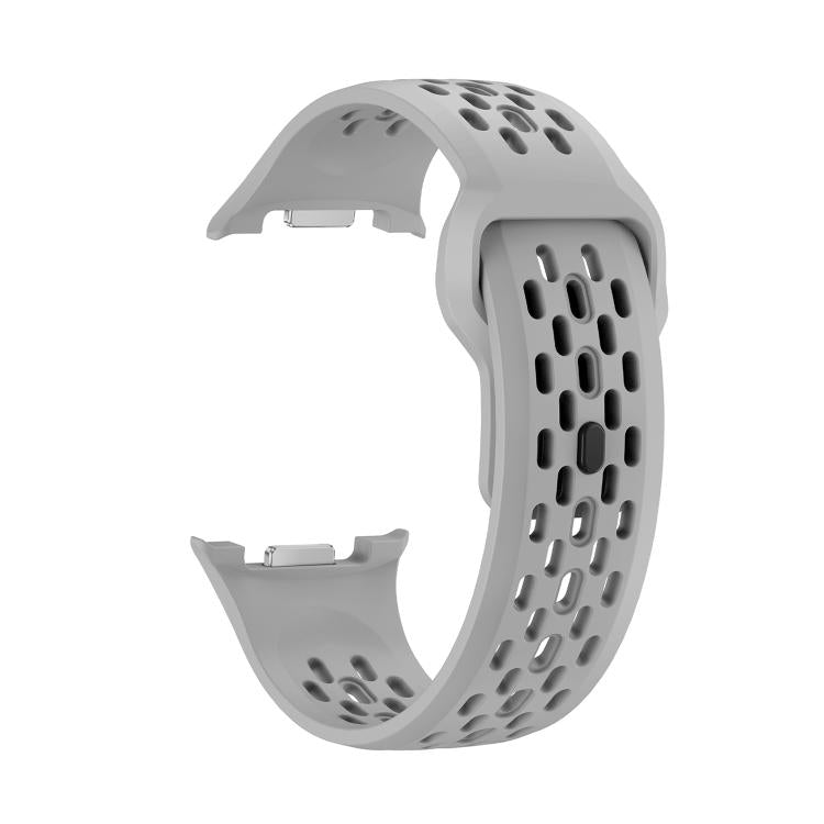 For Samsung Galaxy Watch8 44mm Diamond Bezel and Black Reverse Buckle Silicone Watch Band