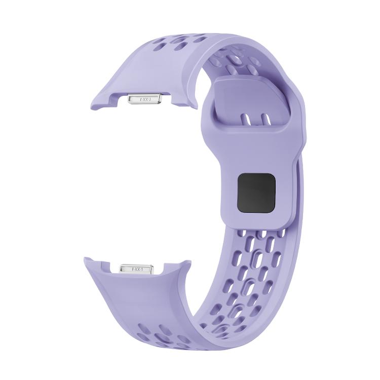 For Samsung Galaxy Watch8 40mm Diamond Bezel and Black Reverse Buckle Silicone Watch Band