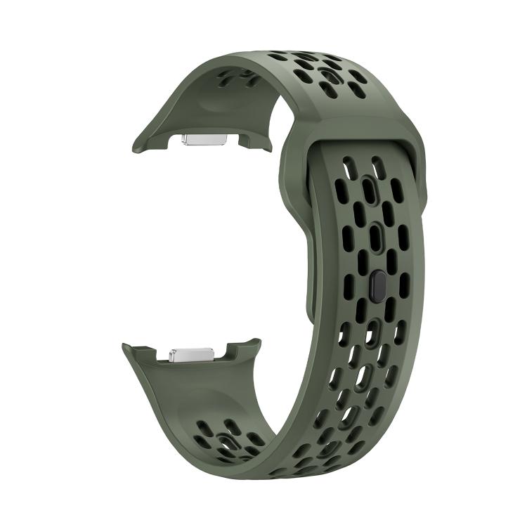 For Samsung Galaxy Watch8 40mm Diamond Bezel and Black Reverse Buckle Silicone Watch Band