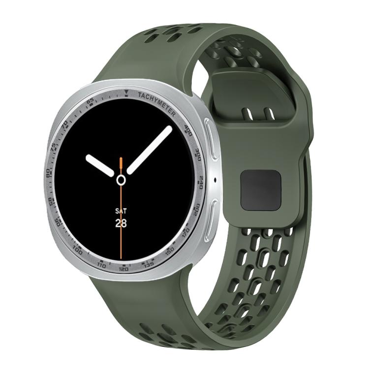 For Samsung Galaxy Watch8 44mm Speed Bezel and Black Reverse Buckle Silicone Watch Band