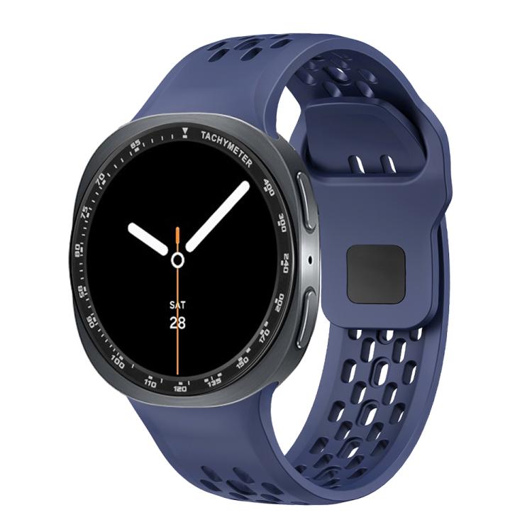 For Samsung Galaxy Watch8 44mm Speed Bezel and Black Reverse Buckle Silicone Watch Band