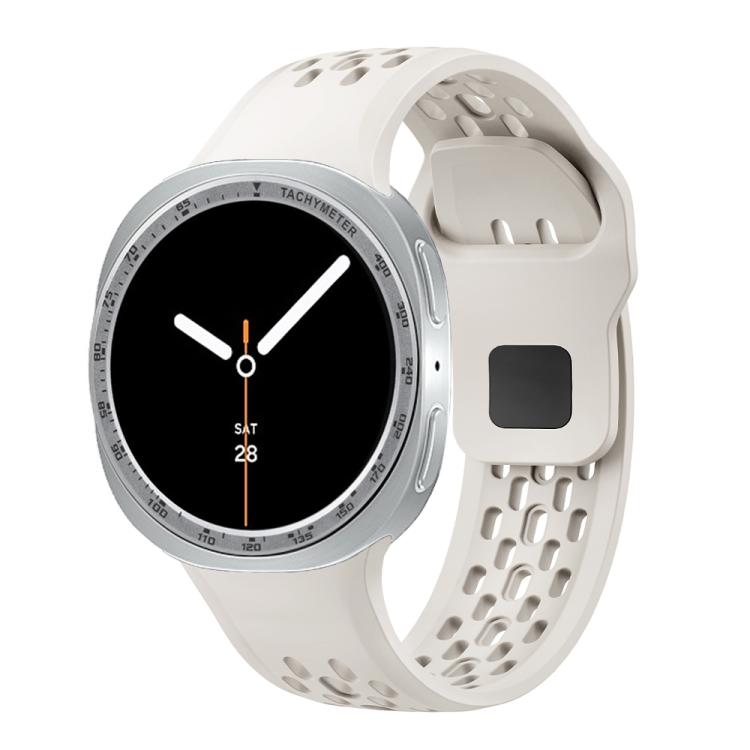 For Samsung Galaxy Watch8 40mm Speed Bezel and Black Reverse Buckle Silicone Watch Band