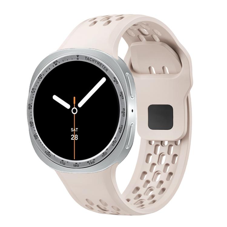For Samsung Galaxy Watch8 40mm Speed Bezel and Black Reverse Buckle Silicone Watch Band