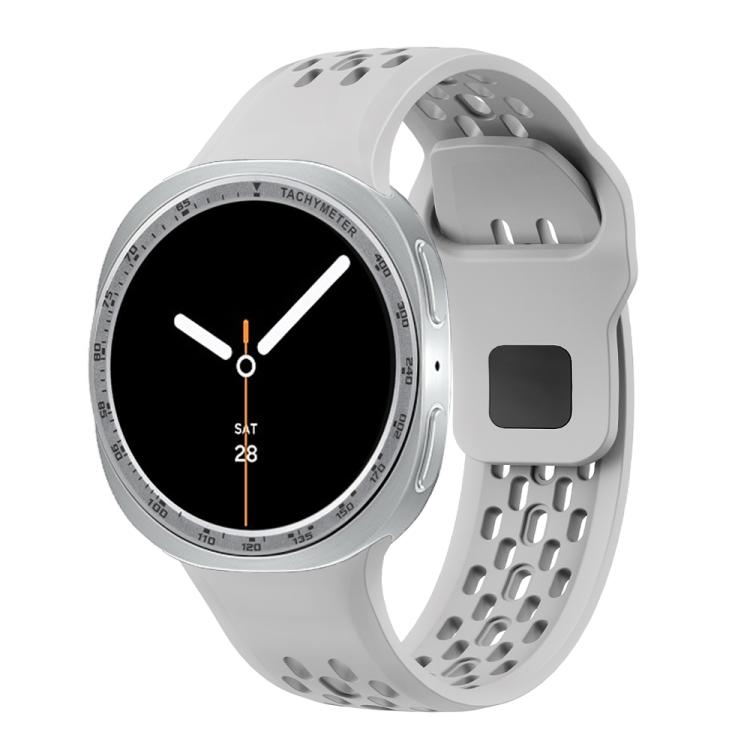 For Samsung Galaxy Watch8 40mm Speed Bezel and Black Reverse Buckle Silicone Watch Band