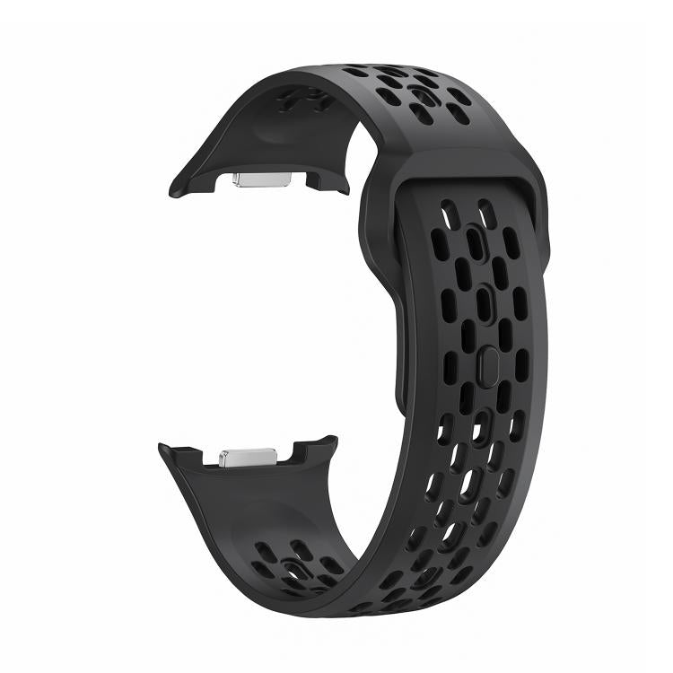For Samsung Galaxy Watch8 40mm Speed Bezel and Black Reverse Buckle Silicone Watch Band