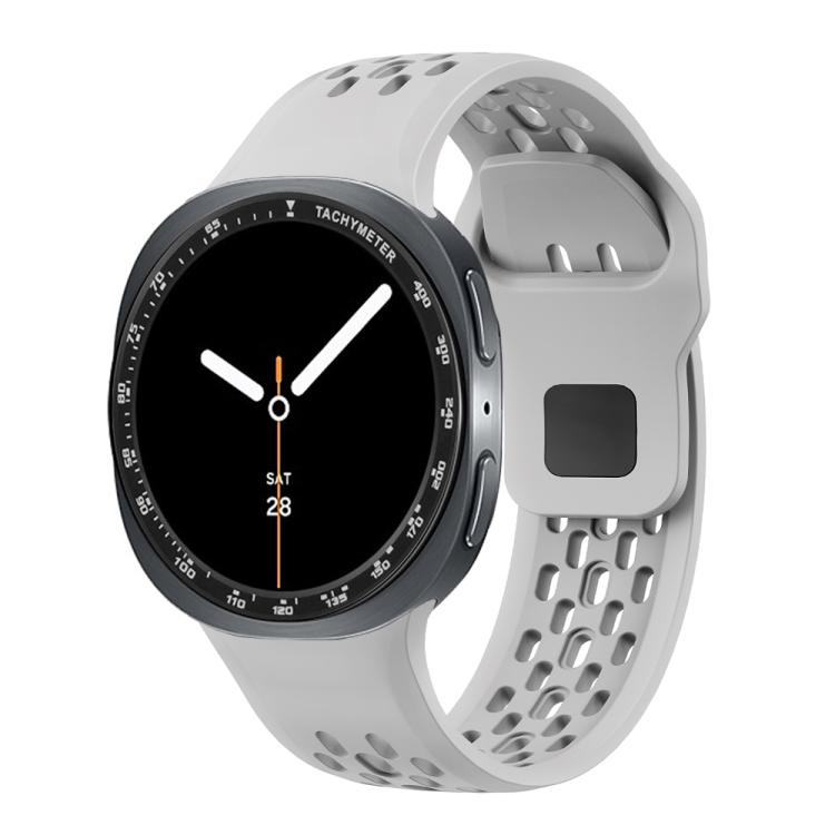 For Samsung Galaxy Watch8 40mm Speed Bezel and Black Reverse Buckle Silicone Watch Band