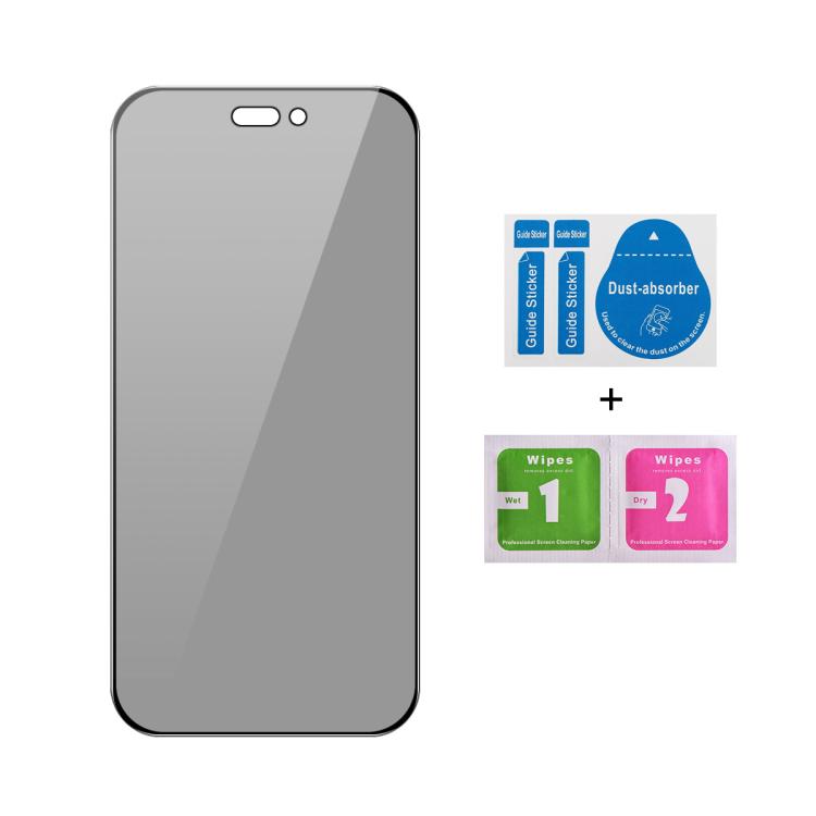 For iPhone 16 Plus JUNSUNMAY 25pcs Silk Print Full Coverage Privacy Tempered Glass Film
