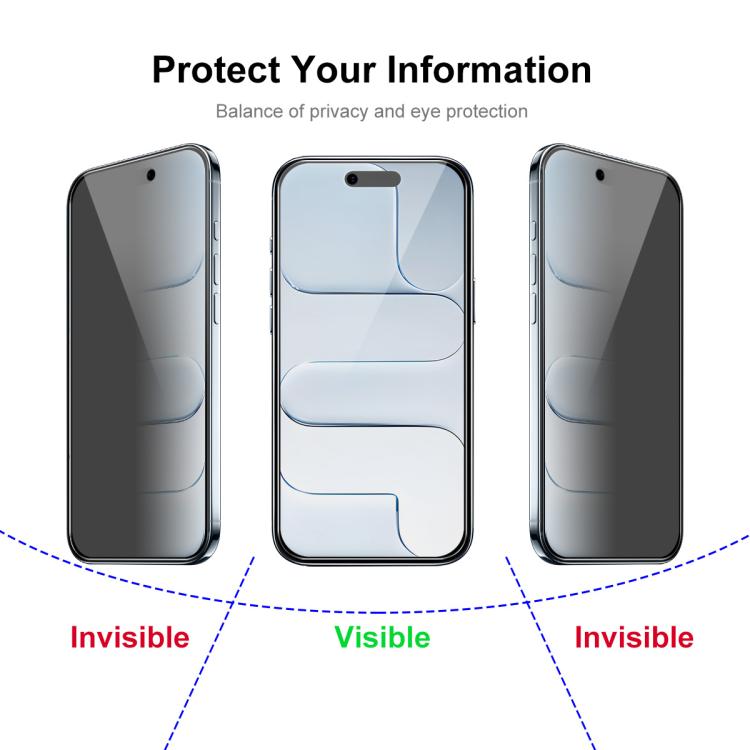For iPhone Air JUNSUNMAY 25pcs Silk Print Full Coverage Privacy Tempered Glass Film