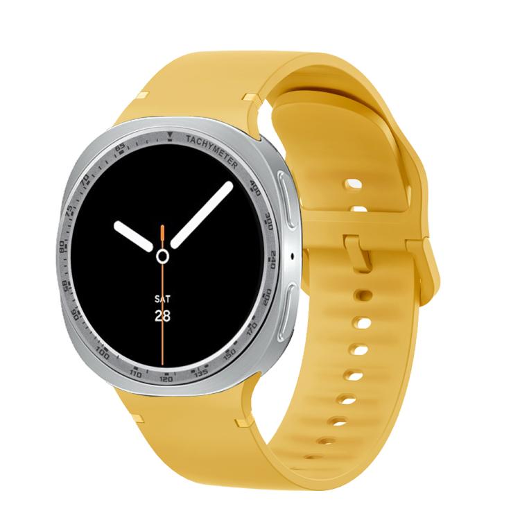 For Samsung Galaxy Watch8 40mm Speed Bezel and Solid Color Stitched Silicone Watch Band