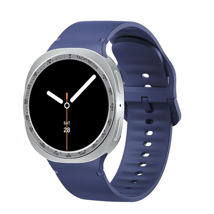 For Samsung Galaxy Watch8 40mm Speed Bezel and Solid Color Stitched Silicone Watch Band