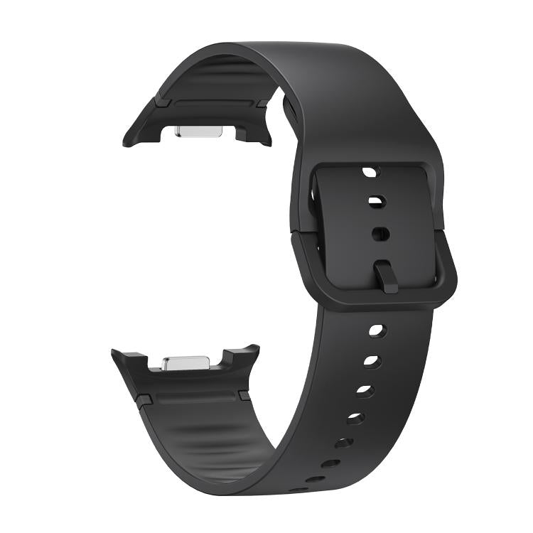 For Samsung Galaxy Watch8 40mm Speed Bezel and Solid Color Stitched Silicone Watch Band