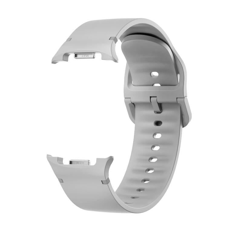 For Samsung Galaxy Watch8 40mm Speed Bezel and Solid Color Stitched Silicone Watch Band