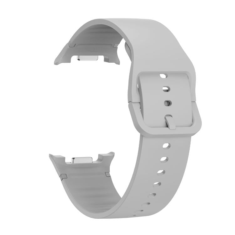 For Samsung Galaxy Watch8 40mm Speed Bezel and Solid Color Stitched Silicone Watch Band