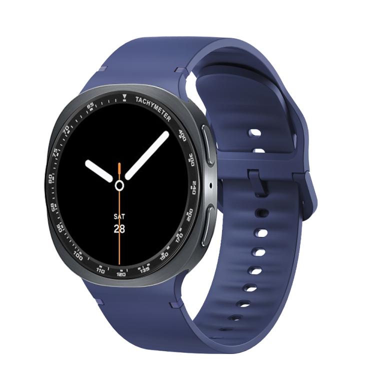 For Samsung Galaxy Watch8 40mm Speed Bezel and Solid Color Stitched Silicone Watch Band