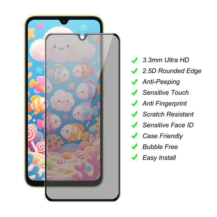 For Samsung Galaxy A26 5G JUNSUNMAY 25pcs Silk Print Full Coverage Privacy Tempered Glass Film
