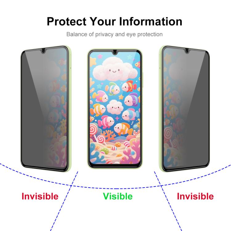 For Samsung Galaxy A25 5G Global JUNSUNMAY 25pcs Silk Print Full Coverage Privacy Tempered Glass Film