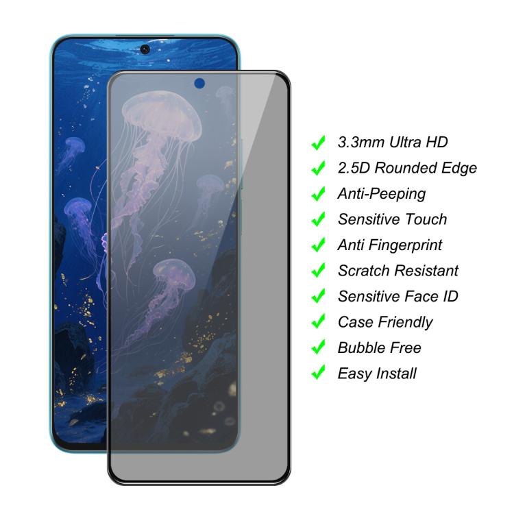 For Samsung Galaxy A56 / A36 5G JUNSUNMAY 25pcs Silk Print Full Coverage Privacy Tempered Glass Film