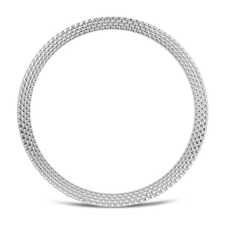 For Samsung Galaxy Watch8 44mm Rhombic Texture Bezel and Solid Color Stitched Silicone Watch Band