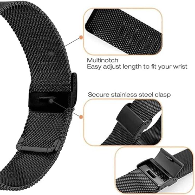 For Garmin Venu X1 Double Buckle Milanese Stainless Steel Watch Band