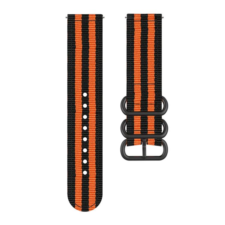 For Garmin Venu X1 Ring Buckle Nylon Canvas Watch Band