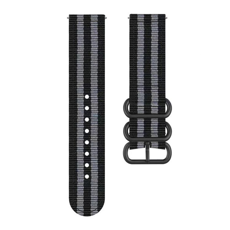 For Garmin Venu X1 Ring Buckle Nylon Canvas Watch Band