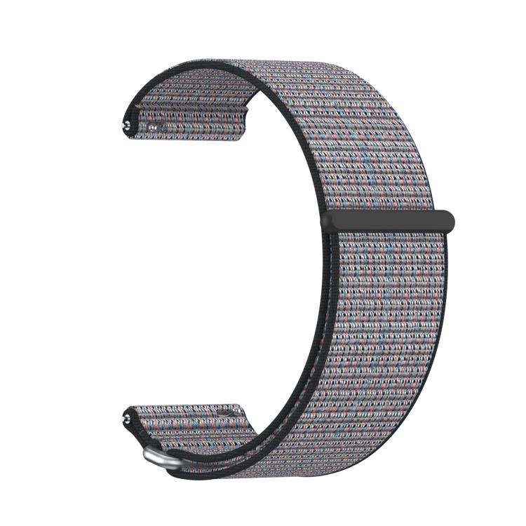 For Garmin Venu X1 Two Section Metal Ring Nylon Hook and Loop Fastener Watch Band