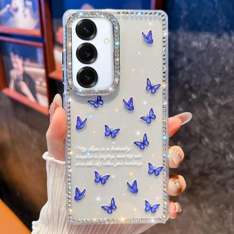For Samsung Galaxy A17 5G Diamond Glitter Butterfly Pattern Shockproof Phone Case