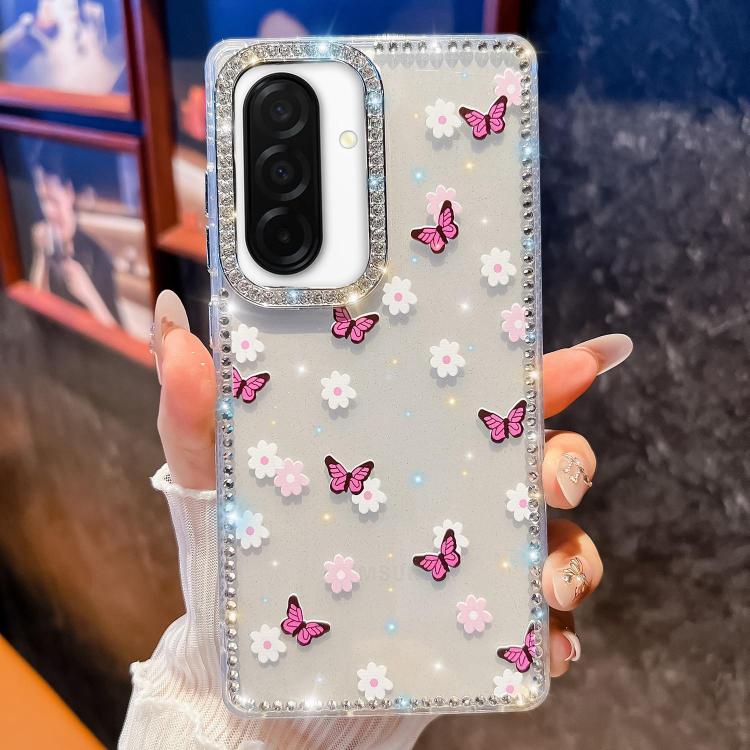 For Samsung Galaxy A26 5G Diamond Glitter Butterfly Pattern Shockproof Phone Case
