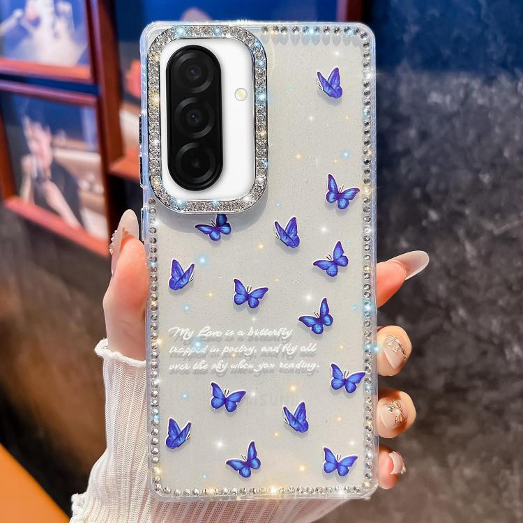 For Samsung Galaxy A26 5G Diamond Glitter Butterfly Pattern Shockproof Phone Case
