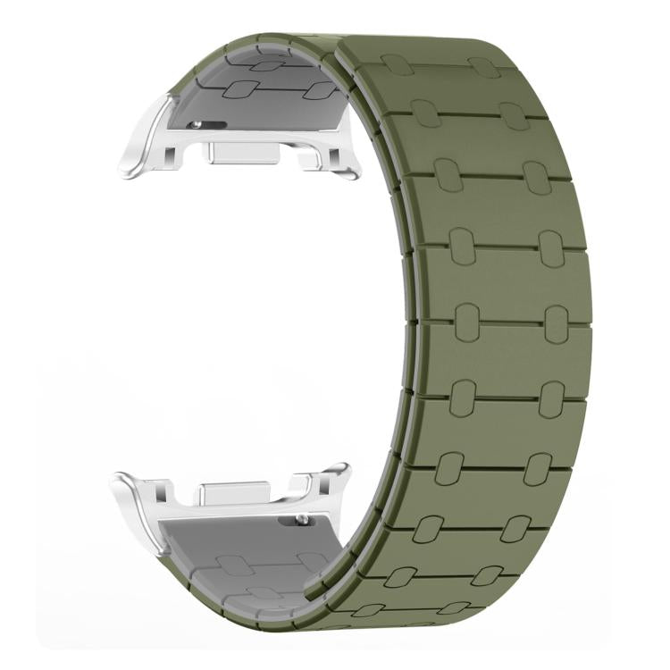 For Samsung Galaxy Watch8 / Watch8 Classic Two Color Loop Magnetic Silicone Watch Band