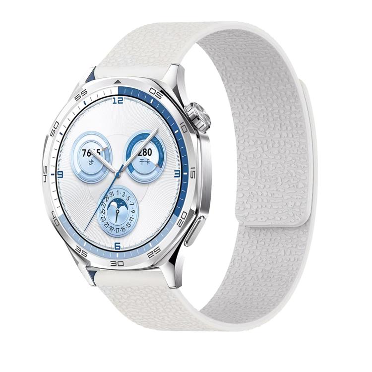 18mm Lychee Texture Soft Magnetic Silicone Watch Band