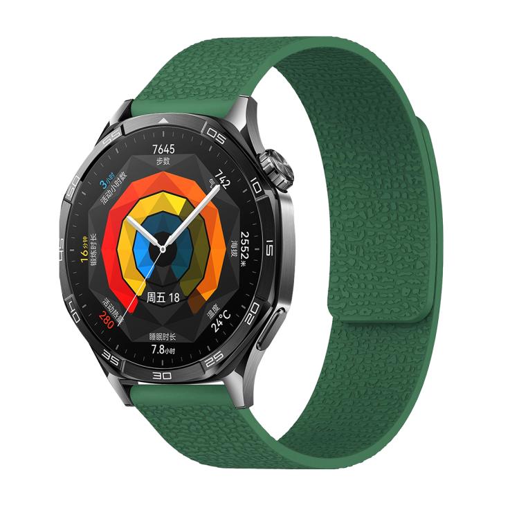 18mm Lychee Texture Soft Magnetic Silicone Watch Band