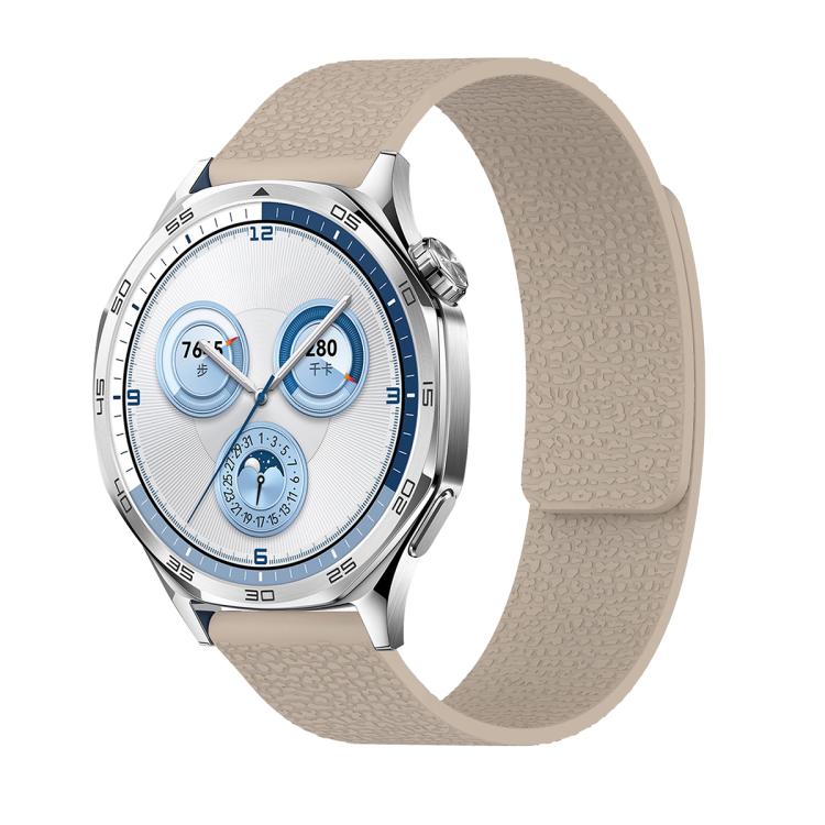 18mm Lychee Texture Soft Magnetic Silicone Watch Band