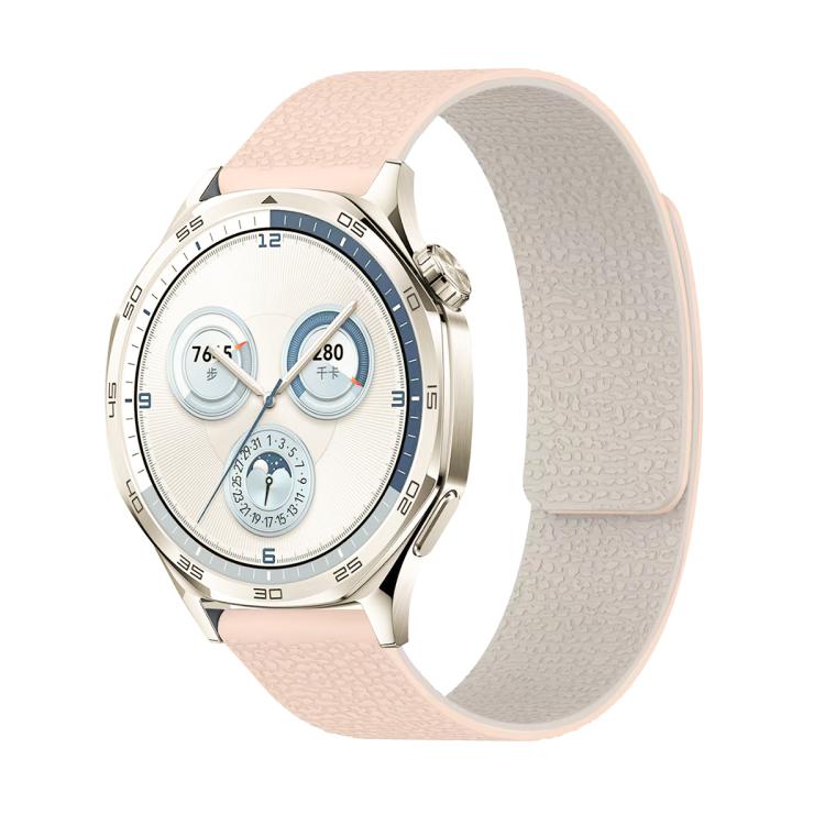 18mm Lychee Texture Soft Magnetic Silicone Watch Band